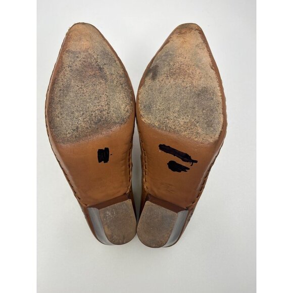 Frye Phoenix Mule Boots Leather brown Ladies Size 6M Western - Picture 7 of 11